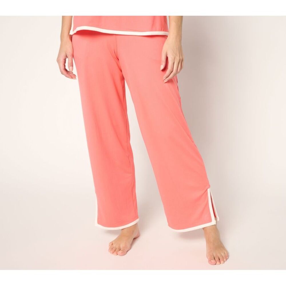 Cuddl Duds Women's Pants Sz XS Flexwear Color Accent Pant Pink A680561